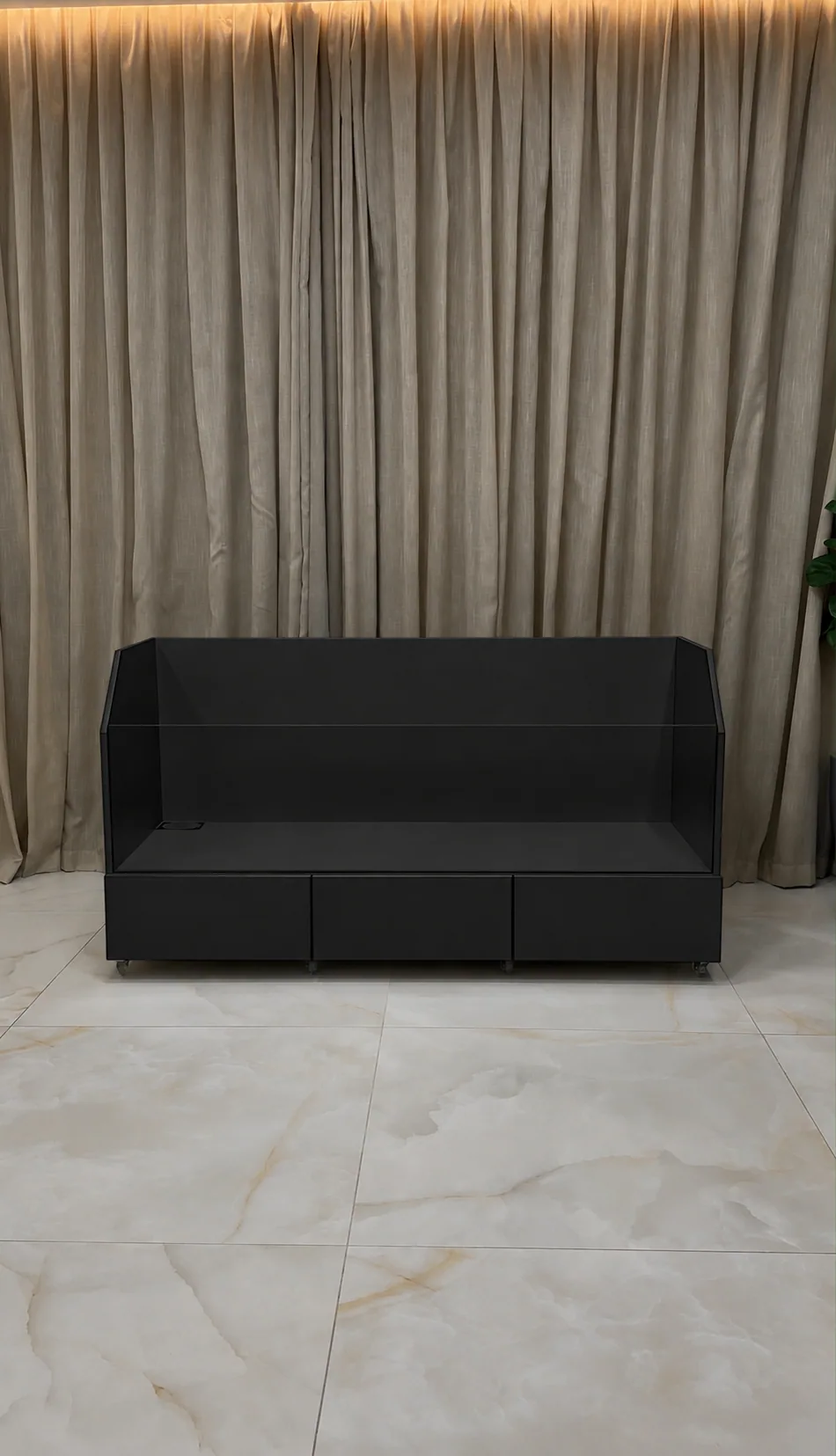 Therrário Plataforma 160 × 80 × 60 cm — Linha Black